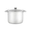 Judge Essentials Stock Pot With Glass Lid Polished Stainless Steel Large 24cm 8.5 Litre Silver