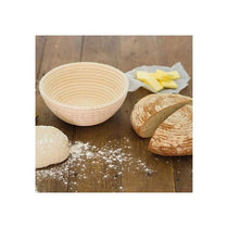 KitchenCraft Home Made Banneton Bread Basket/Proving Basket Round Rattan 22cm Wood