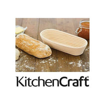 KitchenCraft Home Made Banneton Bread Basket/Proving Basket Round Rattan 22cm Wood