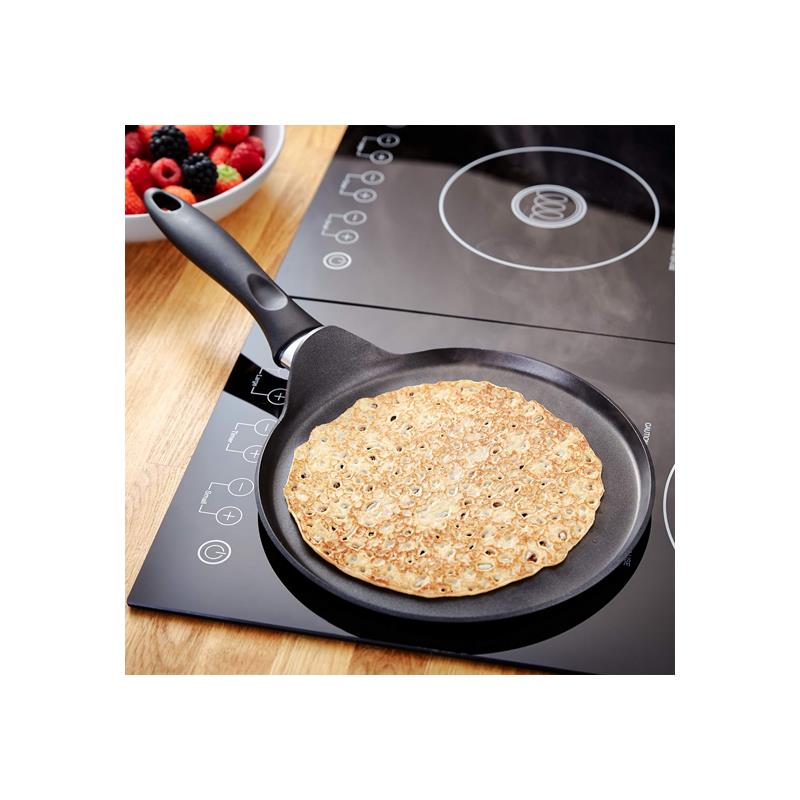 Judge Non-Stick Crepe Pan Skillet 22cm Induction Ready Oven Safe Aluminium 0.75 Litres Black