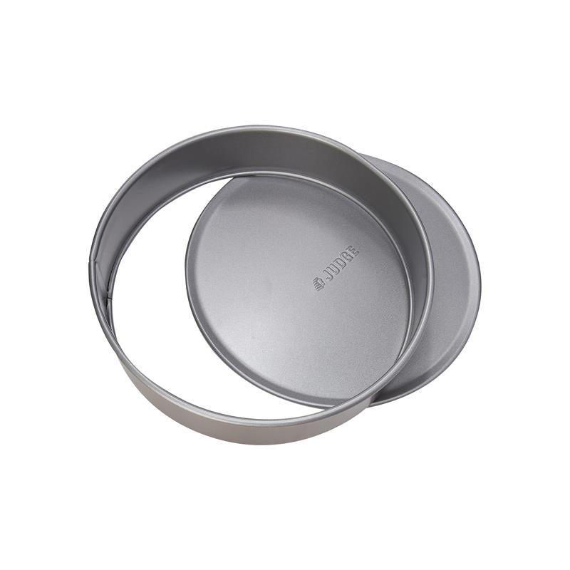 Judge Non-Stick Round 8 Inch Flan Tin/Sandwich Tin With Loose Base Non-Stick Carbon Steel 20cm x 4 cm Grey