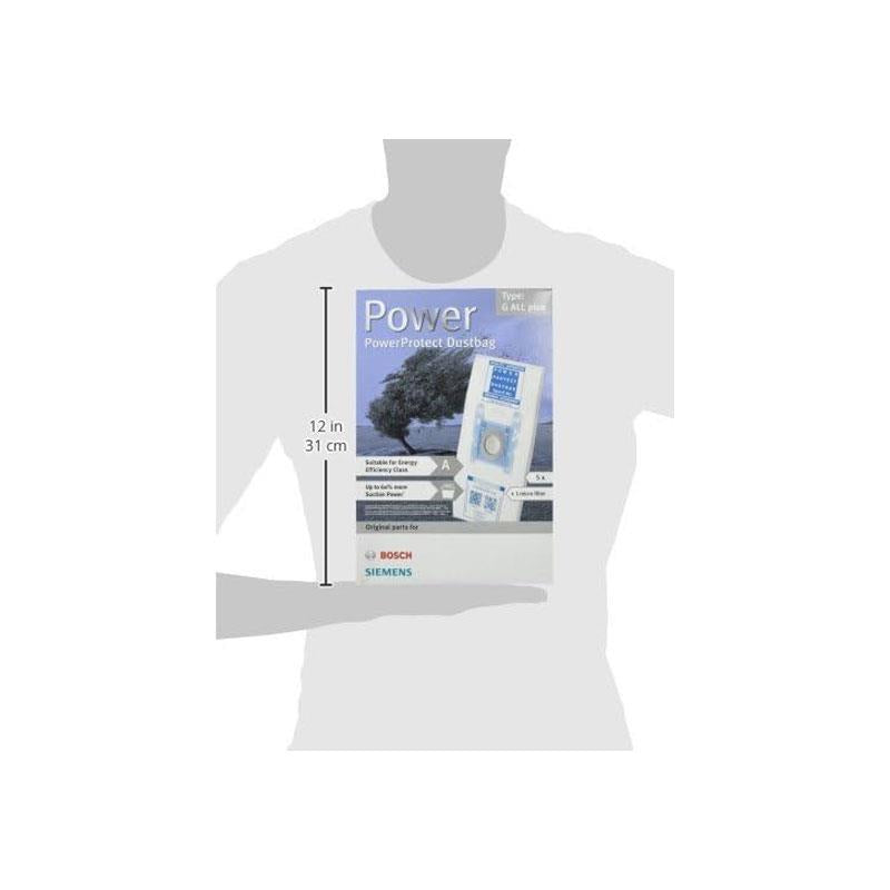 Bosch Power Protect Type G ALL Plus Vacuum Cleaner Dust Bags Pack of 5 + 1 Microfilter SMS Bags And Filter Kit White Secondary image