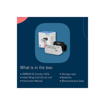 Omron M3 Comfort Upper Arm Blood Pressure Monitor Intelli Wrap Cuff Included (22-42cm) AFib Detection 3 X Measurement Function White
