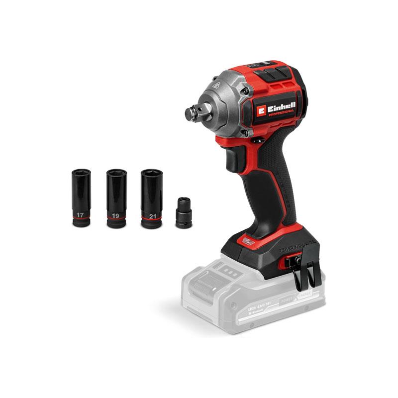 Einhell Professional TP-CW 18/260-C Li BL - Solo 18V Power X-Change Cordless Impact Wrench Without Battery Red