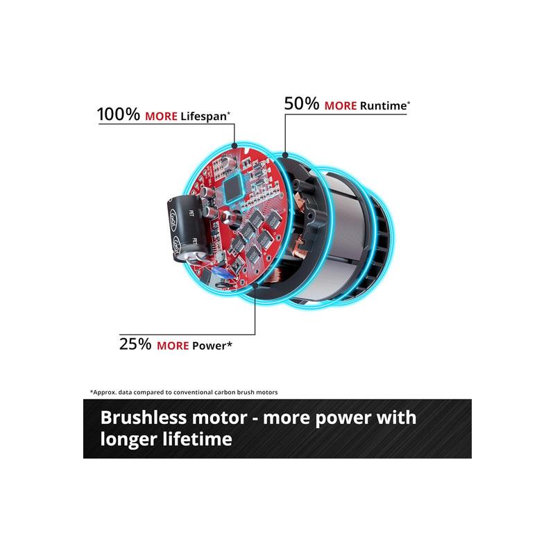 Einhell Professional TP-CW 18/260-C Li BL - Solo 18V Power X-Change Cordless Impact Wrench Without Battery Red