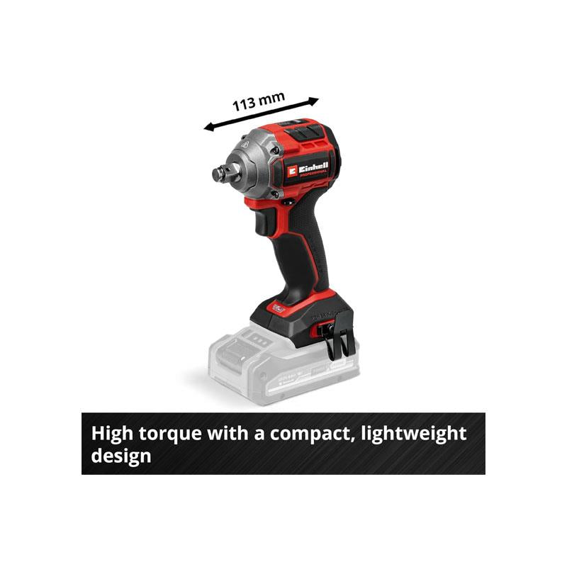 Einhell Professional TP-CW 18/260-C Li BL - Solo 18V Power X-Change Cordless Impact Wrench Without Battery Red