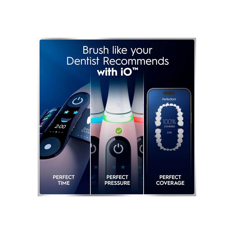 Oral-B iO6 Electric Toothbrush 5 Modes With Ultra-Sensitive Brushing Timer Bluetooth Connectivity 1 Tooth Brushhead And Travel Case Pink