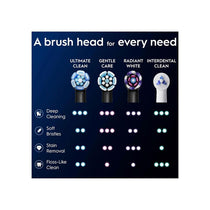 Oral-B Ultimate Clean Replacement Brush Heads 8 Pack Black