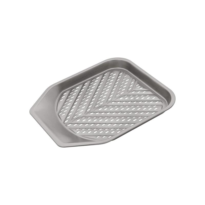 Judge Non-Stick Square Chip Tray With Perforated Base Carbon Steel 35 x 30 x 2cm Silver