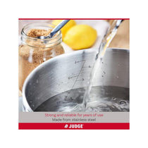 Judge Vista Casserole Pot 24cm/4 Litre Large Stainless Steel Shatterproof Vented Glass Lid With Twin Handles Silver