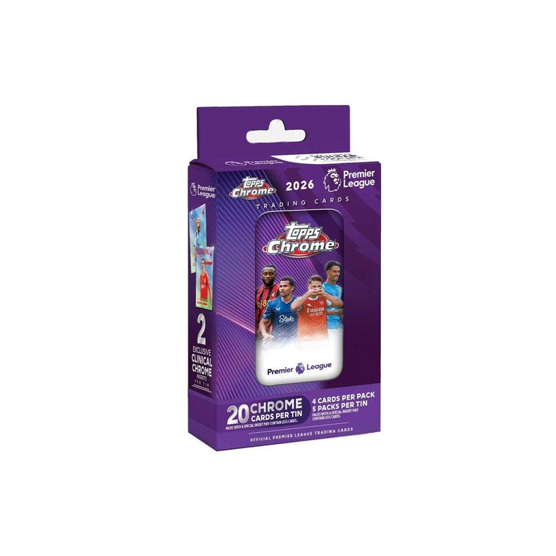 Topps Chrome 2026 Premier League Tin Trading Card