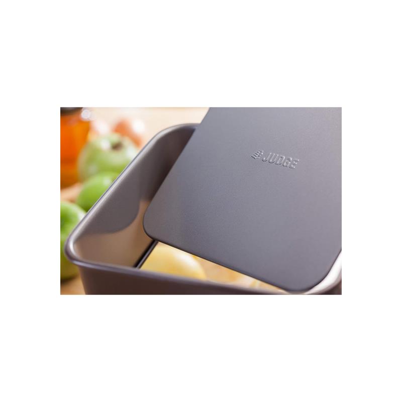 Judge 12Inch/30cm Square Cake Tin And Loose Base Non-Stick Carbon Steel Grey