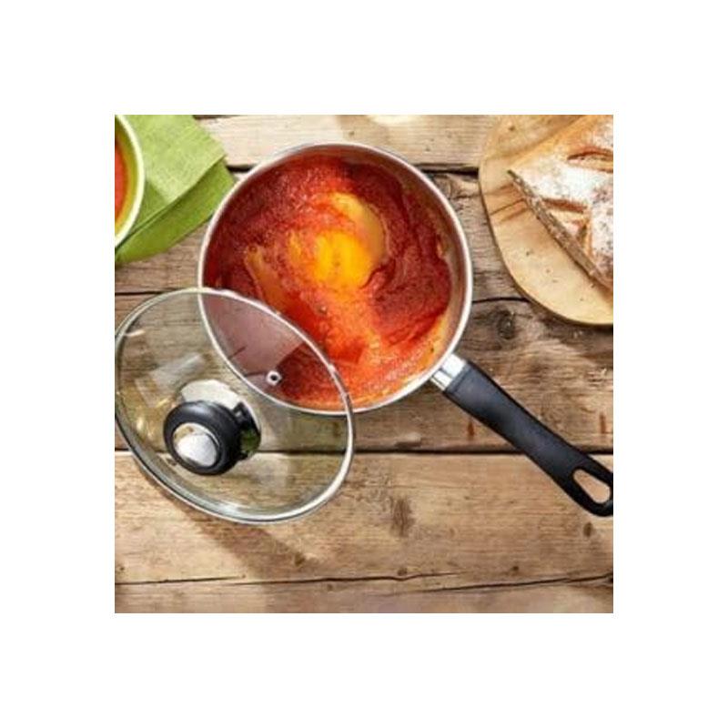 Judge Vista Stainless Steel Saucepan Set 14cm 16cm 18cm 3 Piece with Glass Lids Induction Compatible Secondary image