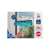 Leifheit 3-In-1 Window Cleaner With Microfibre Fleece Turquoise