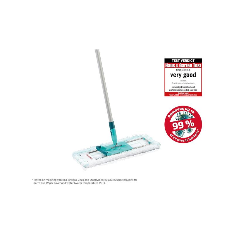 Leifheit Profi Floor Mop Large With Micro Duo For All Round Floor Cleaning Blue/Green