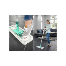 Leifheit Profi Floor Mop Large With Micro Duo For All Round Floor Cleaning Blue/Green