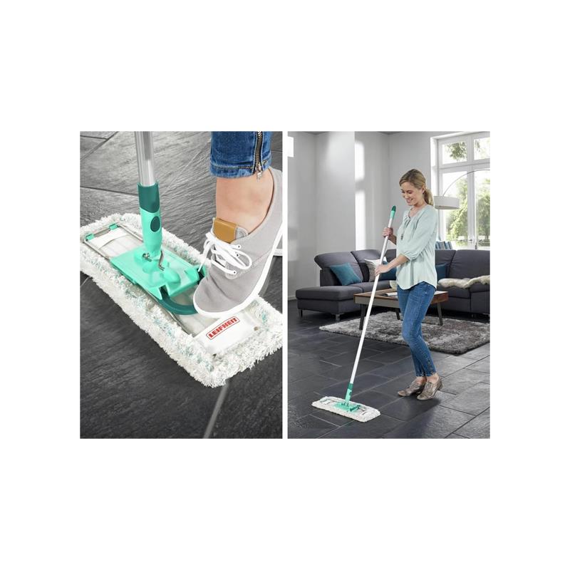 Leifheit Profi Floor Mop Large With Micro Duo For All Round Floor Cleaning Blue/Green
