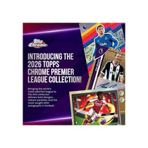 Topps Chrome 2026 Premier League Soccer Trading Cards Value Box – 28 Cards Exclusive Parallels & Inserts