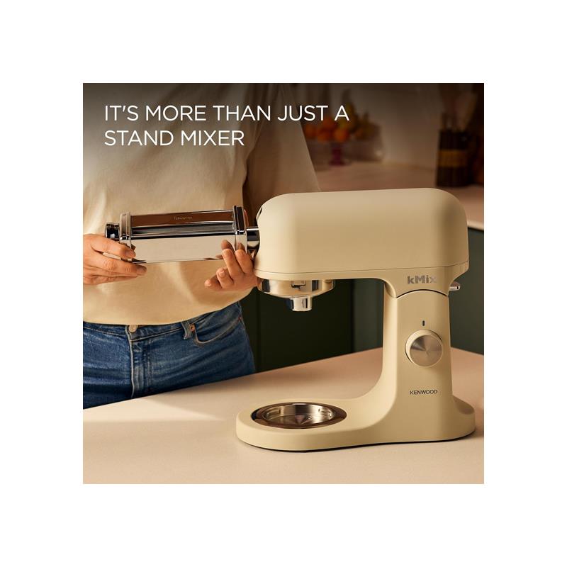 Kenwood kMix Calm Stand Mixer 1000W 5 Litre Stainless Steel Bowl Variable Speed Control 3-Piece Patisserie Set And Splash Guard Cream - KMX751ACR