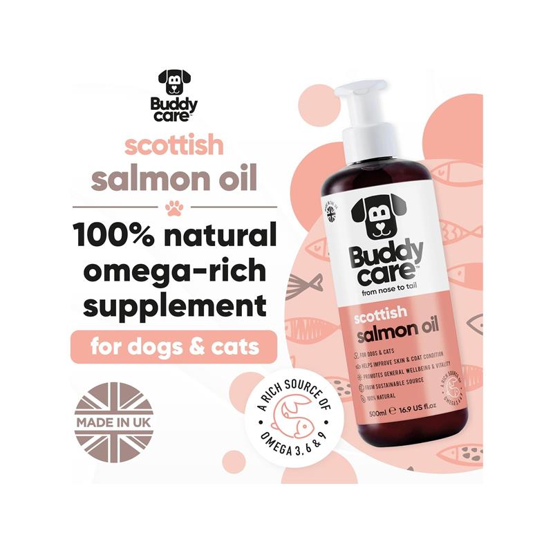 Buddycare Scottish Salmon Oil For Dogs And Cats 500ml