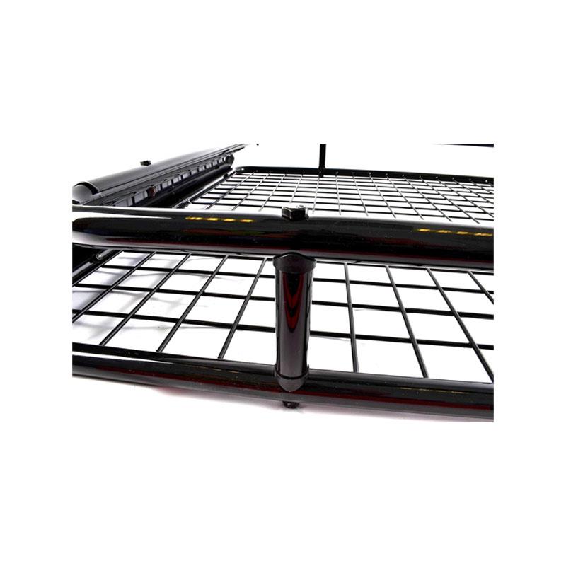 Hilka Tools Cargo Roof Tray With Wind Deflector Carries Up To 65kg Black