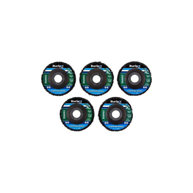 Blue Spot Tools 100mm Coarse Stripping Wheel Set 5 Piece