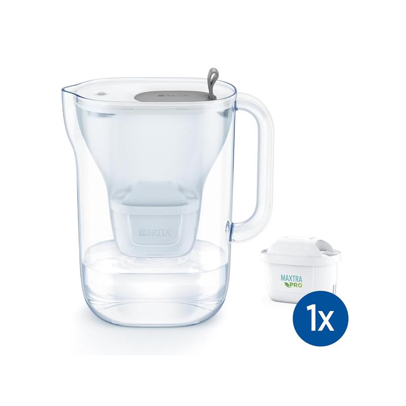 Brita Style Cool Water Filter Jug 2.4 Litres With 1 MAXTRA PRO Cartridge Grey