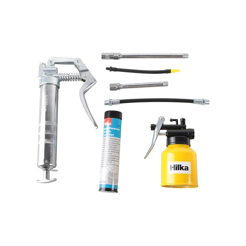 Hilka Tools Mini Grease Gun And Oil Can Set Silver Secondary image