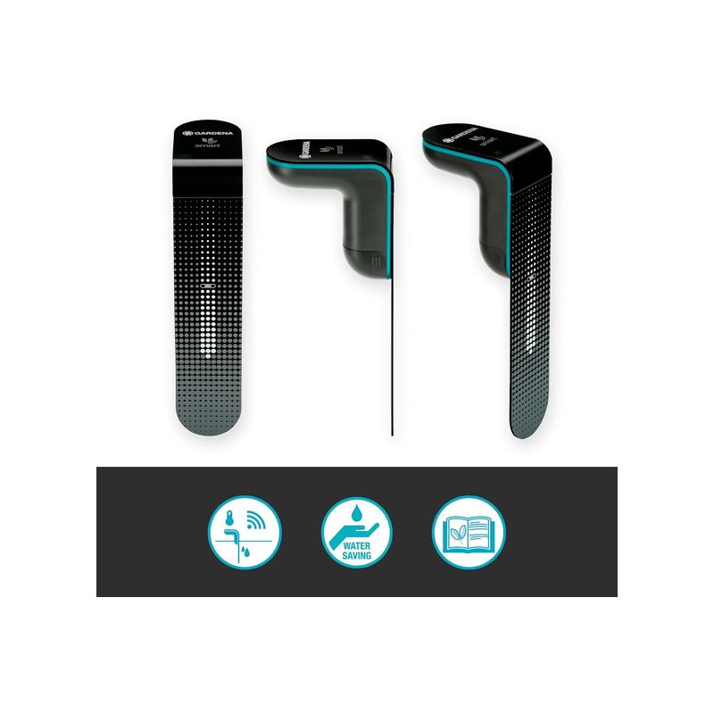 Gardena Smart Sensor Intelligent Soil Moisture Meter For Fully Automatic Watering Of The Garden With The Gardena Smart App Grey/Turquoise