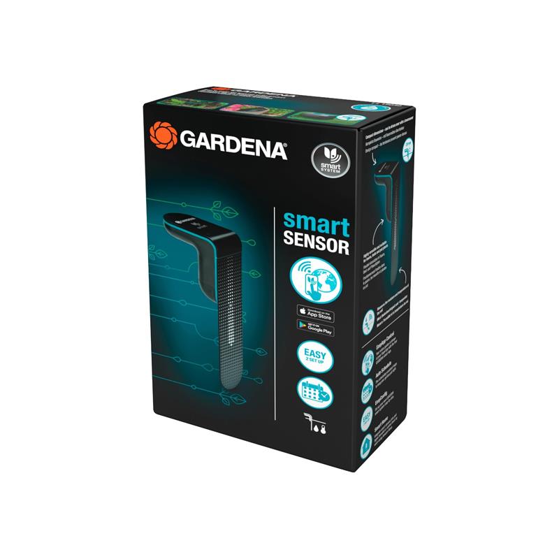 Gardena Smart Sensor Intelligent Soil Moisture Meter For Fully Automatic Watering Of The Garden With The Gardena Smart App Grey/Turquoise