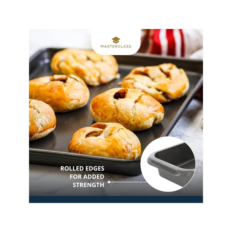MasterClass Non-Stick Loaf Pan Tin 900g/2lb With PTFE PFOA And BPA Free Robust 1mm Thick Carbon Steel Grey