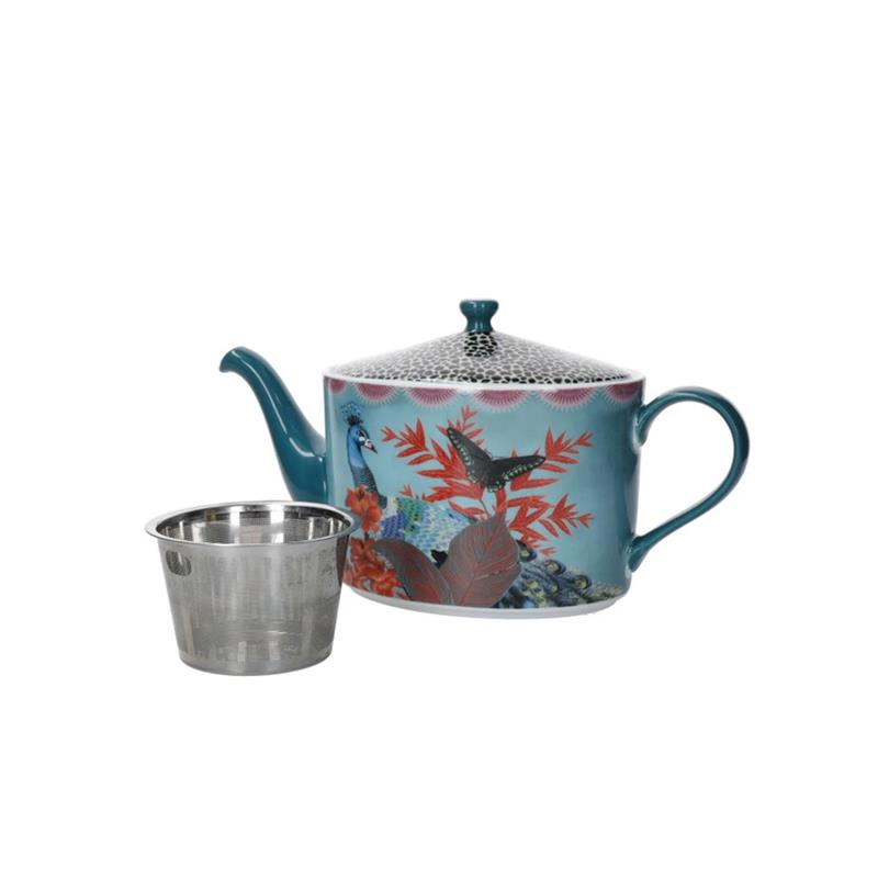 Mikasa x Sarah Arnett Porcelain Teapot 1100ml Blue