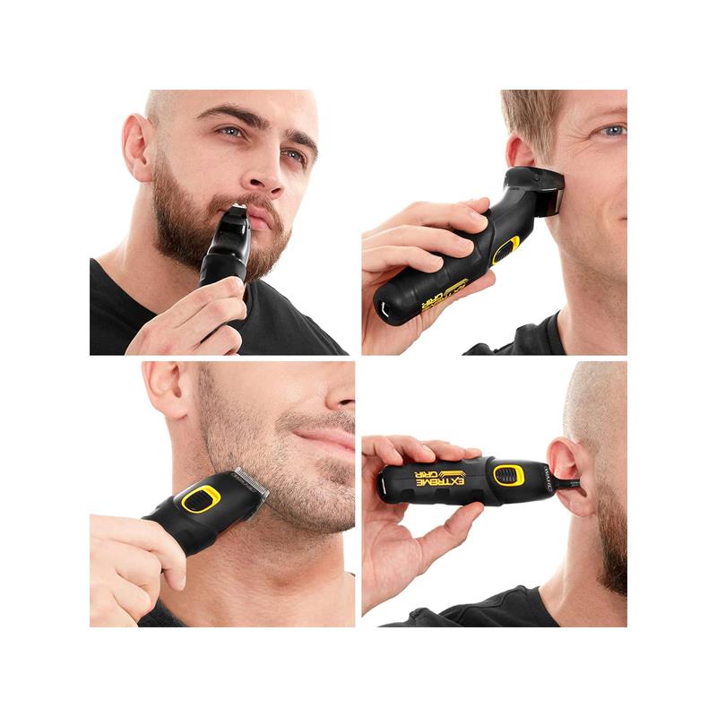 Wahl Extreme Grip 7-In-1 Multigroomer Nose Hair Beard Trimmer Body Trimming & Grooming Set - Black
