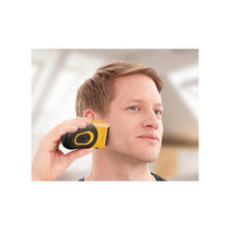 Wahl Extreme Grip Rechargeable Travel Shaver Men's Electric Cordless Foil Shaver Flexible Foils Quick Groom 60 Min Run Time Lithium LED Charge Yellow/Black