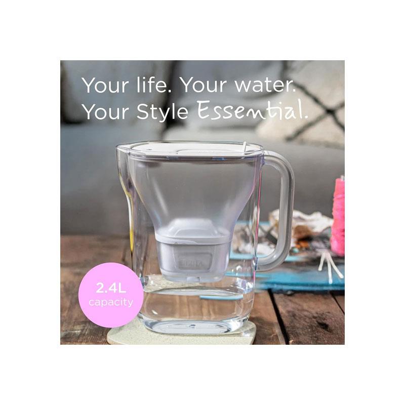 Brita Style Essential Water Filter Jug 2.4 Litre With 1 Cartridge White