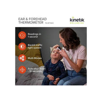 Kinetik Wellbeing Digital Ear Thermometer And Forehead Temperature Thermometer With Infra-Red Technology White