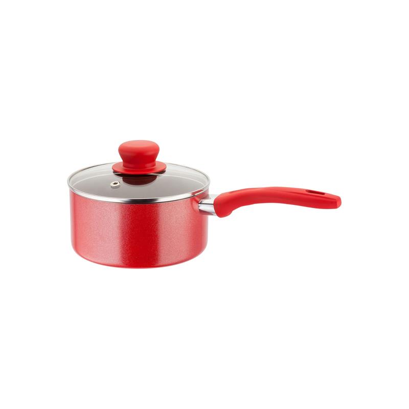 Judge Radiant Non-Stick Saucepan 18cm/1.6 Litre Aluminium Stainless Steel Red