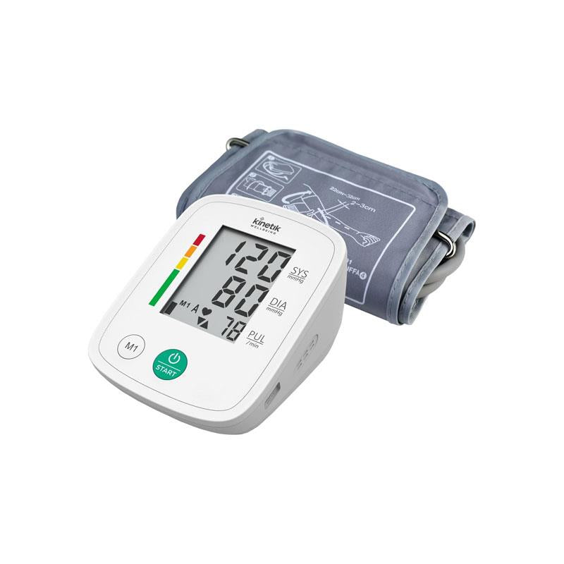 Kinetik Wellbeing Blood Pressure Monitor Fully Automatic Upper Arm BP Monitor 30 Memory Standard Cuff 22-32cm White Main image
