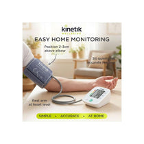 Kinetik Wellbeing Blood Pressure Monitor Fully Automatic Upper Arm BP Monitor 30 Memory Standard Cuff 22-32cm White