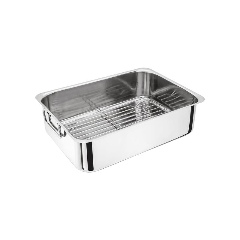 Judge Speciality Cookware Roasting Pan With Rack Extra Large Stainless Steel 36cm x 26cm x 10cm Silver Main image