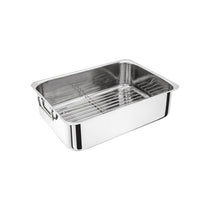 Judge Speciality Cookware Roasting Pan With Rack Extra Large Stainless Steel 36cm x 26cm x 10cm Silver