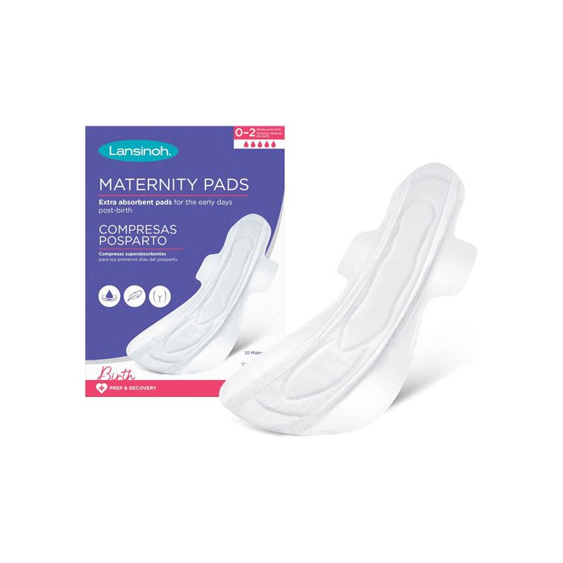 Lansinoh Maternity Pads After Birth Extra Absorbent With Wings 0-2 Weeks Post Birth 10 Pack Main image