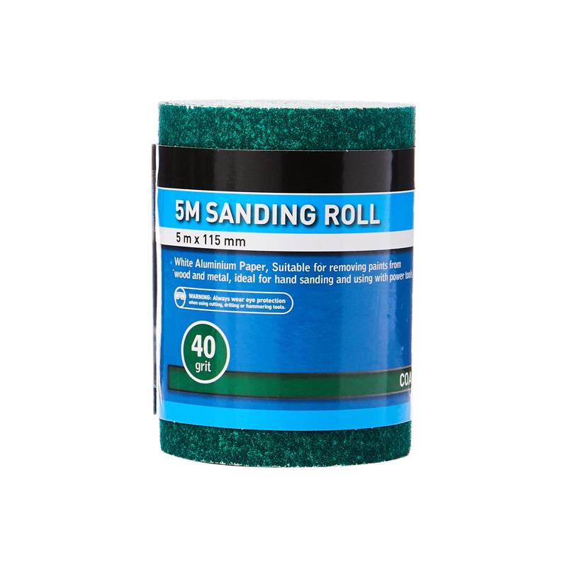 Blue Spot Tools 5 Mtr 115mm Sanding Roll 40 Grit Blue Main image