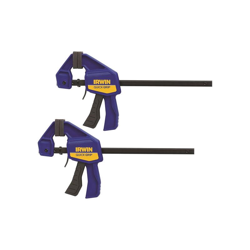 Irwin Quick-Grip Mini Bar Clamp 150mm (6in) Twin Pack Carbon Steel Blue