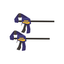 Irwin Quick-Grip Mini Bar Clamp 150mm (6in) Twin Pack Carbon Steel Blue