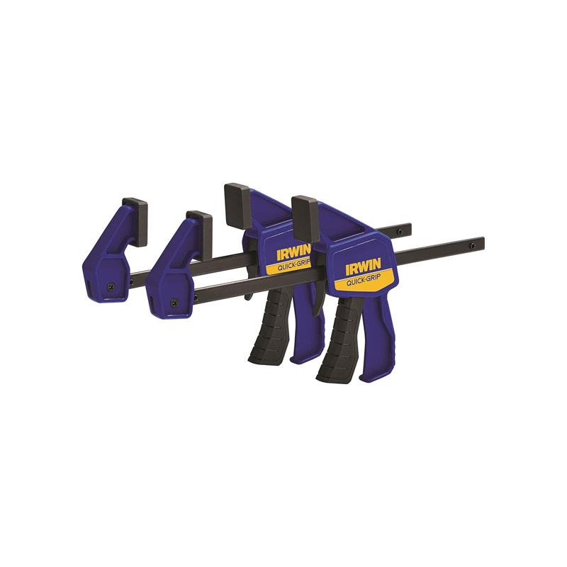 Irwin Quick-Grip Mini Bar Clamp 150mm (6in) Twin Pack Carbon Steel Blue