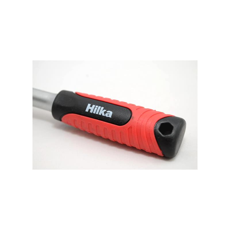 Hilka Tools 1/4 Inch Drive Soft Grip Ratchet 5 Inch (130mm) 72 Teeth Ratchet Chrome Vanadium Steel Silver