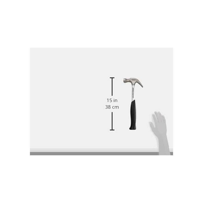Stanley ST1.1/2 Steelmaster Claw Hammer 450g (16oz) Rubber Alloy Steel Silver/Black