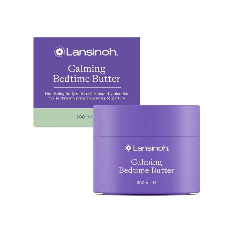 Lansinoh Calming Bedtime Magnesium Butter 200ml For Pregnancy And Postpartum Smoothing Naturally Moisturising Shea & Cocoa