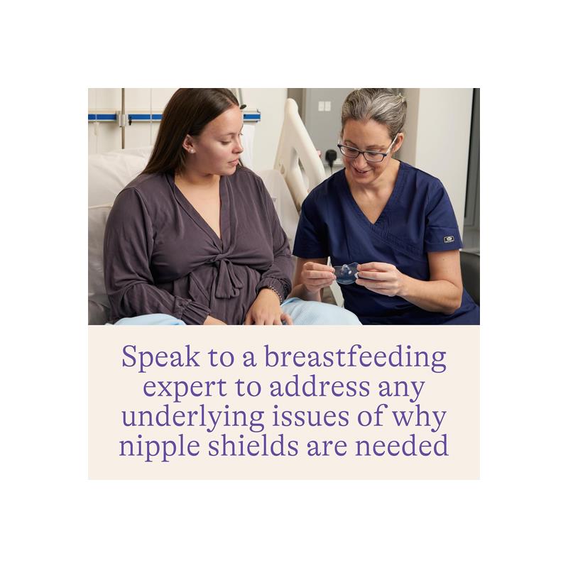 Lansinoh Contact Nipple Shields With Protective Case 20mm 2 Pack Transparent